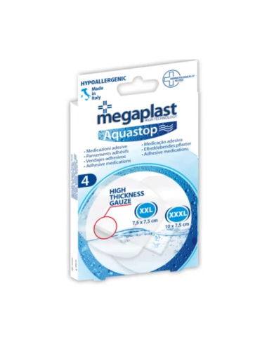 MEGAPLAST AQUASTOP PANSEMENTS ADHESIFS BOITE DE 4