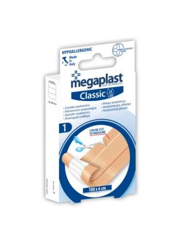 MEGAPLAST CLASSIC PANSEMENT ANATOMIQUE BANDE A DECOUPER 100*6 CM