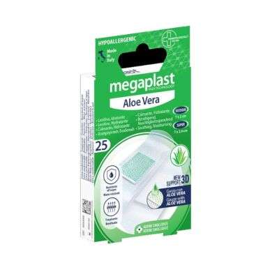 MEGAPLAST ALOE VERA PANSEMENT 3D HYDRATANTE BOITE DE 25