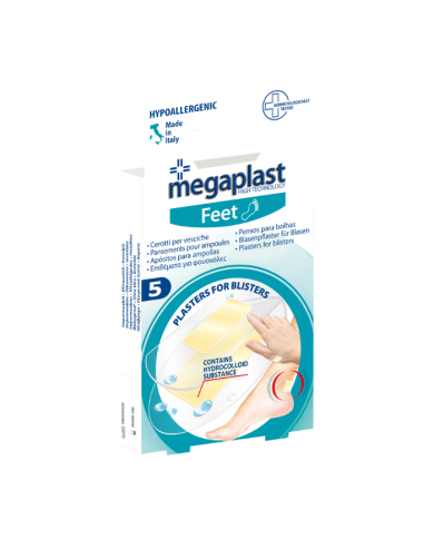 MEGAPLAST FEET PANSEMENT HYDROCOLLOIDE POUR AMPOULES BOITE DE 5