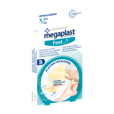 MEGAPLAST FEET PANSEMENT HYDROCOLLOIDE POUR AMPOULES BOITE DE 5