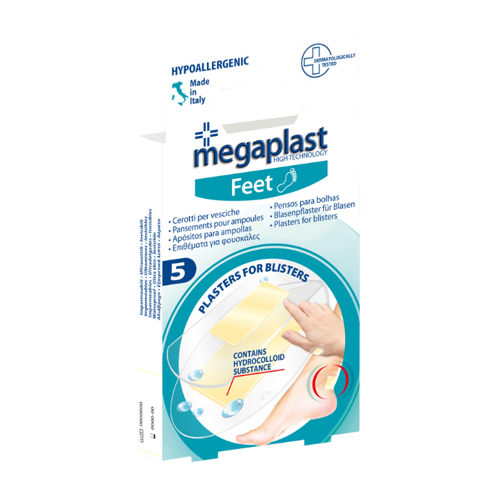 MEGAPLAST FEET PANSEMENT HYDROCOLLOIDE POUR AMPOULES BOITE DE 5