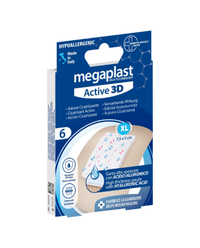 MEGAPLAST ACTIVE 3D PANSEMENT XL CICATRISANT BOITE DE 6