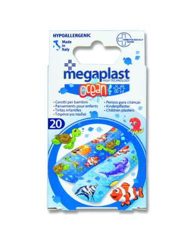 MEGAPLAST OCEAN PANSEMENT POUR ENFANT BOITE DE 20