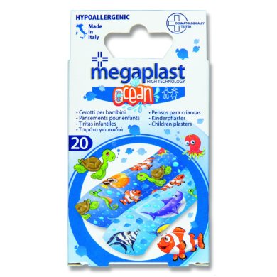 MEGAPLAST OCEAN PANSEMENT POUR ENFANT BOITE DE 20