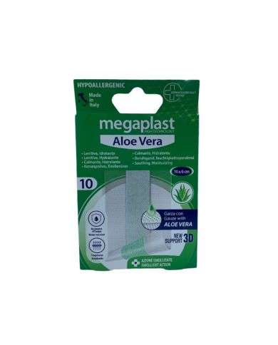MEGAPLAST ALOE VERA PANSEMENT 3D HYDRATANTE BOITE DE 10 (10*6CM)