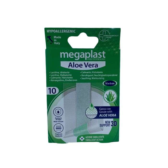MEGAPLAST ALOE VERA PANSEMENT 3D HYDRATANTE BOITE DE 10 (106CM)
