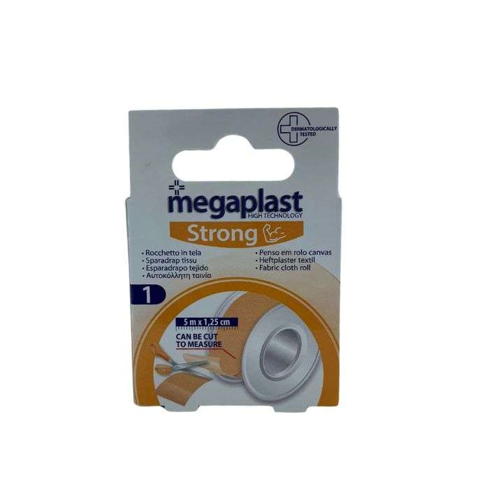 MEGAPLAST STRONG BOITE DE 1 SPARADRAP TISSU 5M1.25 CM