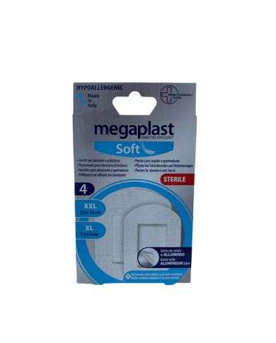 MEGAPLAST SOFT PANSEMENT POUR ABRASIONS ET BRULURES PACK DE 4
