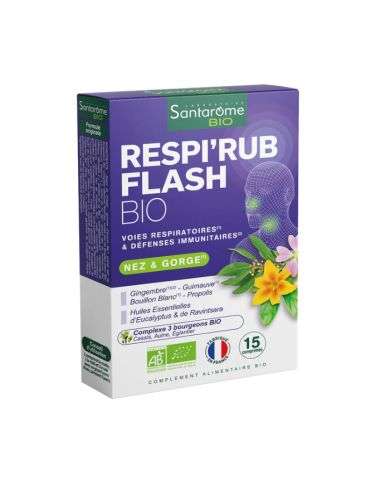 SANTAROME BIO RESPIRUB FLASH BIO 15 COMPRIMES