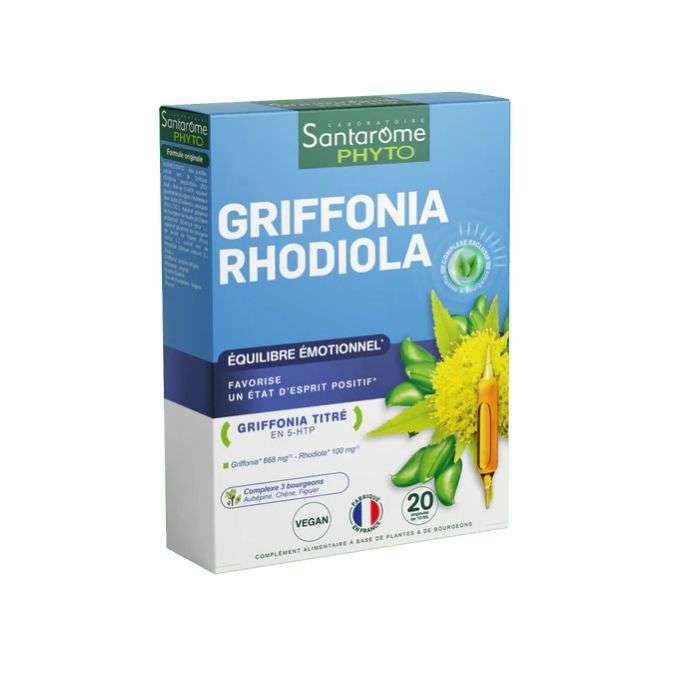 SANTAROME PHYTO GRIFFONIA RHODIOLA 20 AMPOULES 10 ML