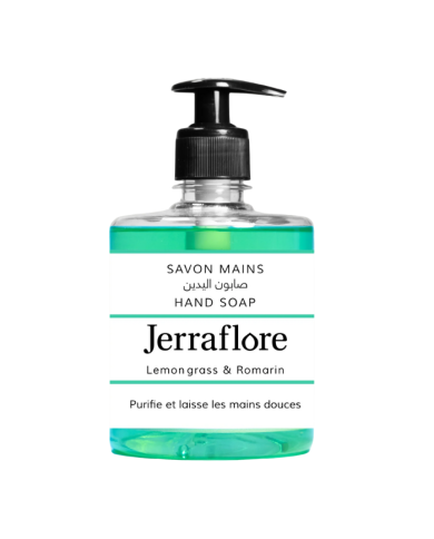JERRAFLORE SAVON MAINS LEMON GRASS ET ROMARIN 500 ML