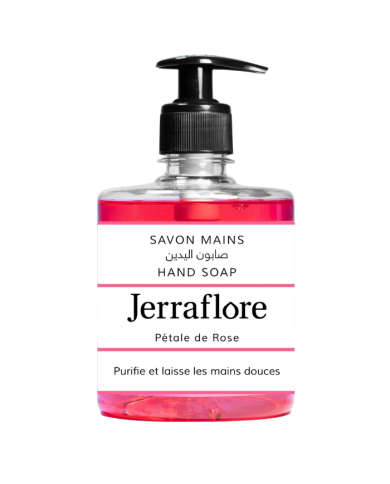 JERRAFLORE SAVON LIQUIDE MAINS PETALE DE ROSE 500 ML