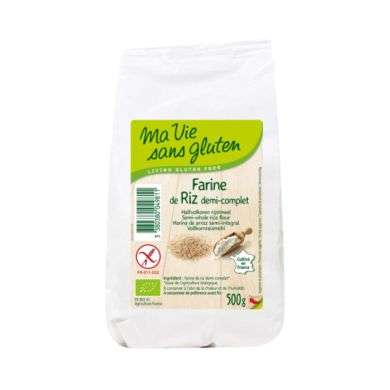 MA VIE SANS GLUTEN FARINE DE RIZ DEMI COMPLET 500 G