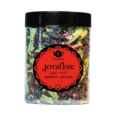 JERRAFLORE TISANE N 7 HIBISCUS VERVEINE 60 G