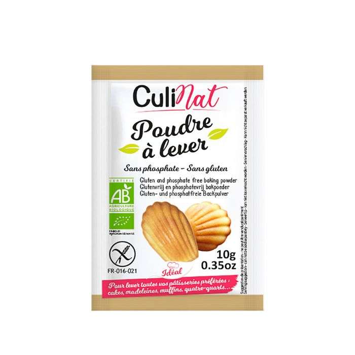 CULINAT POUDRE A LEVER SANS GLUTEN PACK DE 8 SACHETS 10 G