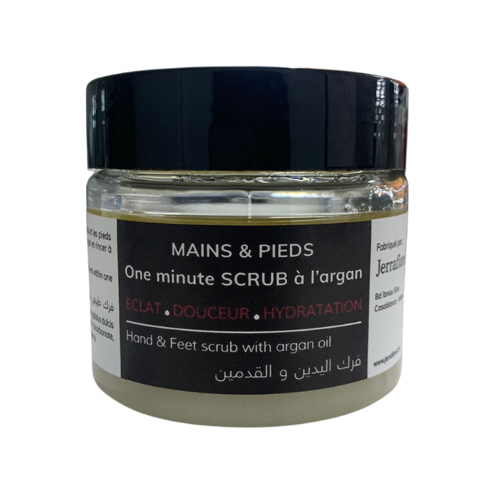 JERRAFLORE MAINS ET PIEDS ONE MINUTE SCRUB A L ARGAN 150 ML