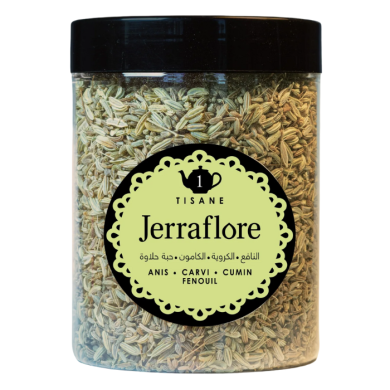 JERRAFLORE TISANE N 1 ANIS CARVI CUMIN FENIOUL 150 G