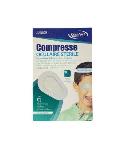 COMFORT COMPRESSE OCULAIRE STERILE JUNIOR 6 POCHETTES 85*60 MM