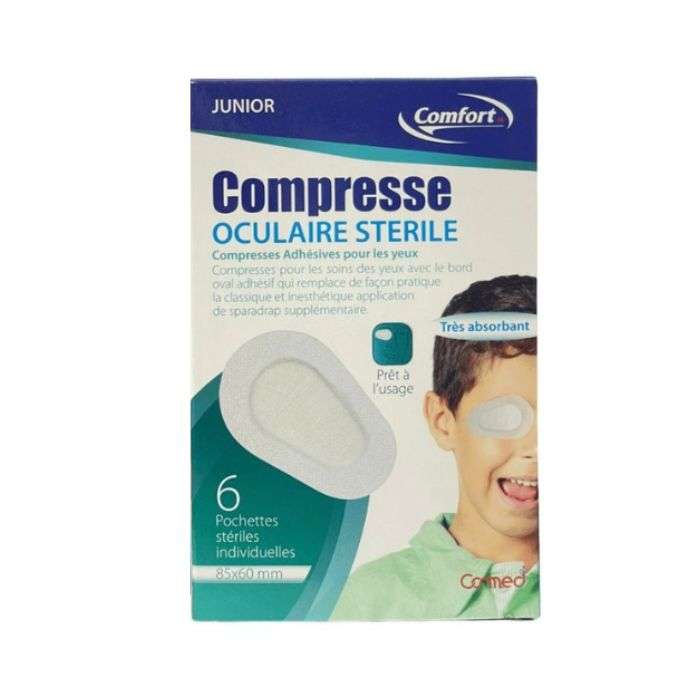 COMFORT COMPRESSE OCULAIRE STERILE JUNIOR 6 POCHETTES 8560 MM