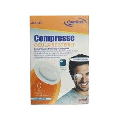 COMFORT COMPRESSE OCULAIRE STERILE ADULTE 10 POCHETTES 9565 MM