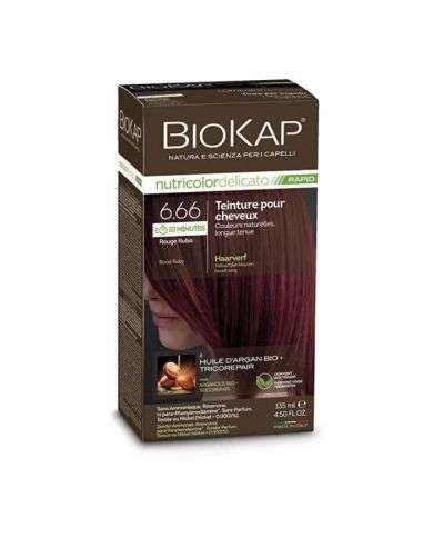 BIOKAP NUTRICOLOR DELICATO RAPID 6.66 ROUGE RUBIS 135ML