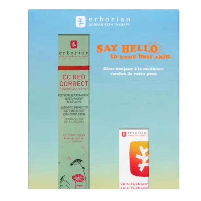 ERBORIAN DUO CC RED CORRECT 45ML + SKIN THERAPY 10ML