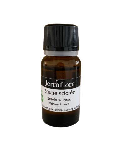 JERRAFLORE HUILE ESSENTIELLE SAUGE SCLAREE SALVIA SCLAREA 10 ML