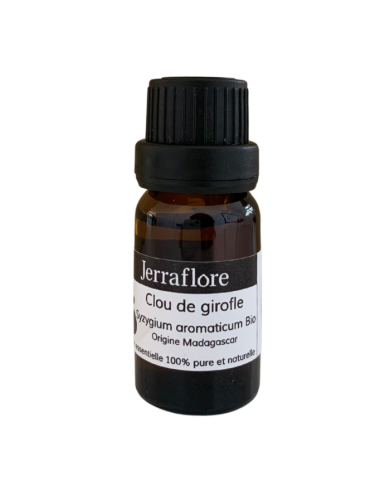 JERRAFLORE HUILE ESSENTIELLE CLOU DE GIROFLE SYZYGIUM AROMATICUM BIO 10 ML