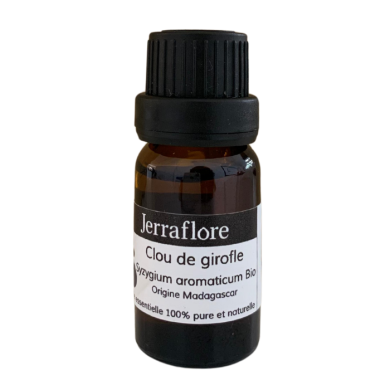 JERRAFLORE HUILE ESSENTIELLE CLOU DE GIROFLE SYZYGIUM AROMATICUM BIO 10 ML