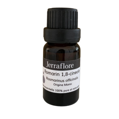 JERRAFLORE HUILE ESSENTIELLE ROMARIN 1.8 CINEOLE ROSEMARINUS OFFICINALIS 10 ML