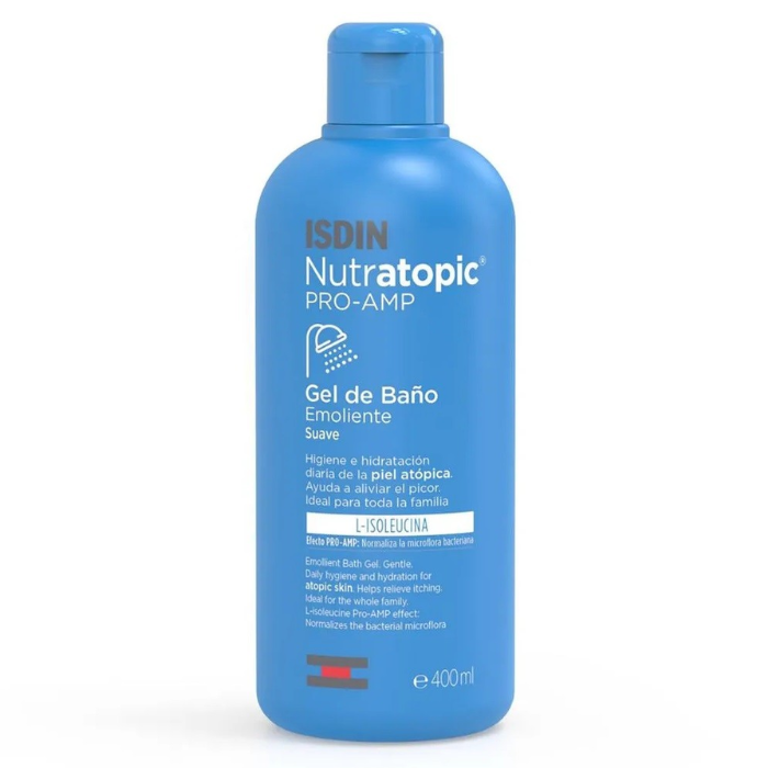 ISDIN NUTRATOPIC PRO AMP GEL DE BAIN EMOLLIENT PEAUX 400 ML