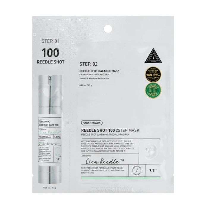 VT COSMETICS CICA HYALON REEDLE SHOT 2 STEP MASK