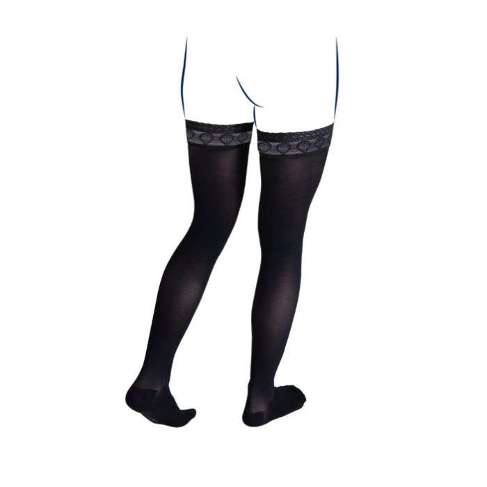 THUASNE VENOFLEX KOKOON ABSOLU BAS CUISSE OU COLLANT DE COMPRESSION MEDICALE NOIR TAILLE 2