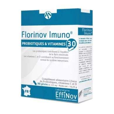 EFFINOV FLORINOV IMUNO PROBIOTIQUES ET VITAMINES 30 GELULES