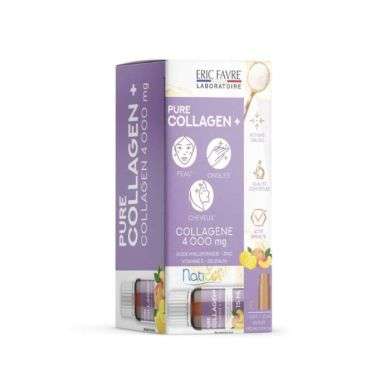 ERIC FAVRE PURE COLLAGEN PLUS SAVEUR PECHE CITRON 10 AMPOULES 15 ML