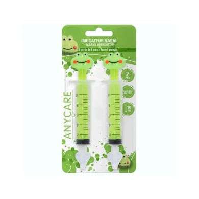 ANYCARE IRRIGATEUR NASAL 2 PIECES GRENOUILLES 10 ML 6 MOIS +