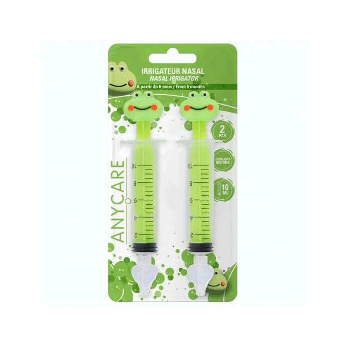 ANYCARE IRRIGATEUR NASAL 2 PIECES GRENOUILLES 10 ML 6 MOIS +