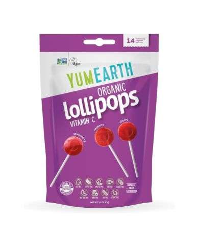 YUMEARTH LOLLIPOPS ORGANICS VITAMIN C PACK DE 14