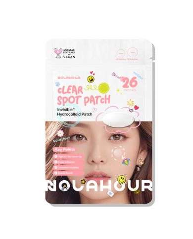 NOLAHOUR CLEAR SPOT PATCH INVISIBLE + HYDROCOLLOID PATCH 26 PATCHES