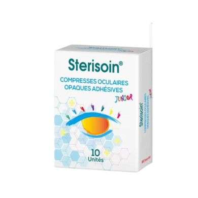STERISOIN COMPRESSES OCULAIRES OPAQUES ADHESIVES JUNIOR 10 UNITES