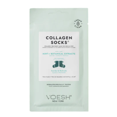 VOESH NEW YORK COLLAGEN SOCKS WITH MINT + BOTANICAL EXTRACT 16 ML