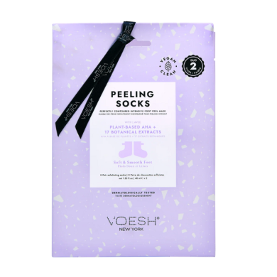 VOESH NEW YORK PEELING SOCKS WITH PLANT BASED AHA + 17 BOTINICAL EXTRACTS 40 ML