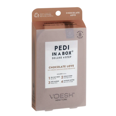 VOESH NEW YORK PEDI IN A BOX DELUXE 4 STEP CHOCOLATE LOVE