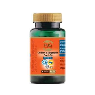 HUG CALCIUM MAGNESIUM ZINC ET D3 COMPLEX 90 GELULES