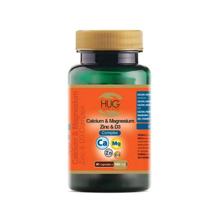 HUG CALCIUM MAGNESIUM ZINC ET D3 COMPLEX 90 GELULES