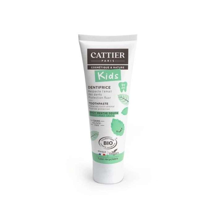 CATTIER DENTIFRICE ENFANTS SANS FLUOR 7 ANS+ 50 ML GOUT MENTHE DOUCE