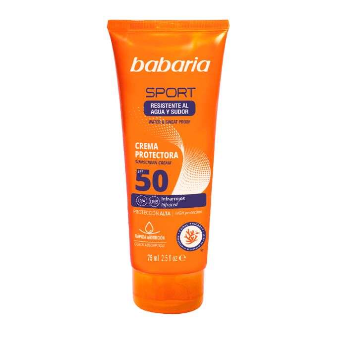 BABARIA SPORT CREME SOLAIRE SPF 50 ABSORPTION RAPIDE 75ML