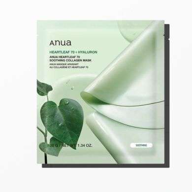 ANUA HEARTLEAF 70+ HYALURON SOOTHING COLLAGEN MASK 1 UNITE