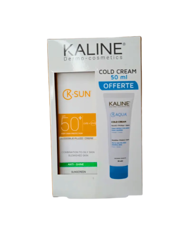 KALINE K SUN SPF50 + INVISIBLE FLUID CREAM ANTI SHINE + COLD CREAM 50 ML OFFERTE